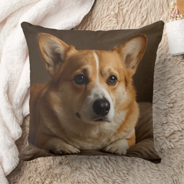 Uppmärksam Corgi Kudde (Filt)