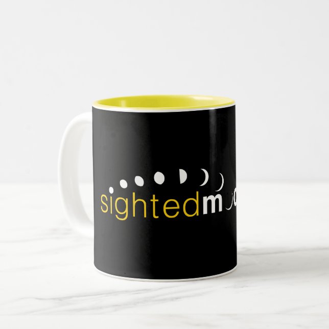 Uppmärksam Officiell Merchandise i Måne Två-Tonad Mugg (Framsida vänster)