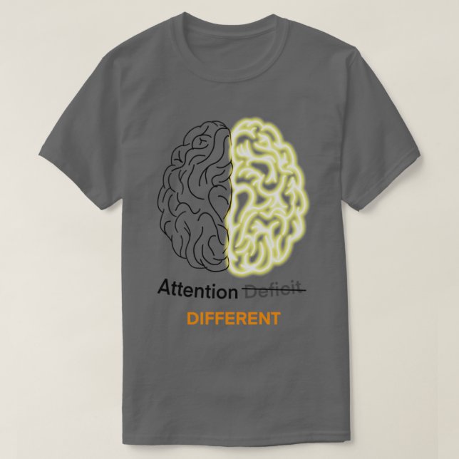 Uppmärksamhet i annan Adhd-hjärna 3 T Shirt (Design framsida)