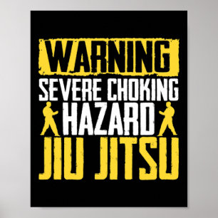 Uppmärksamhet jag kan Jiu Jitsu Fighter Judo Kampk Poster