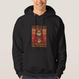 Uppmärksamhet! Katten med kaffet mugg är mycket Hoodie