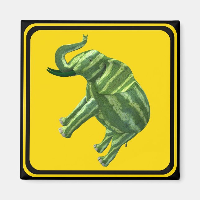 Uppmärksamhet: Melophant Crossing! Magnet (Framsidan)