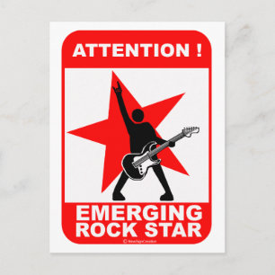Uppmärksamhet! Nya rockstjärnor! Vykort