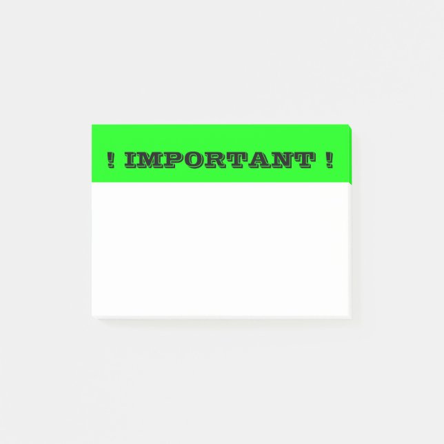 Uppmärksamhet - Nybörjare Post-it Block (Framsida)