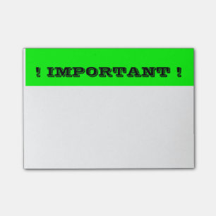 Uppmärksamhet - Nybörjare Post-it Block