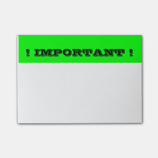 Uppmärksamhet - Nybörjare Post-it Block