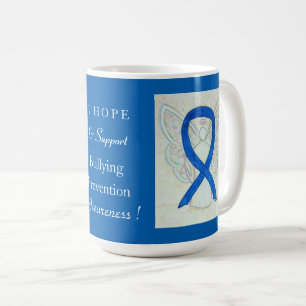 Uppmärksamhet om att förhindra bullning Ribbon Ang Kaffemugg