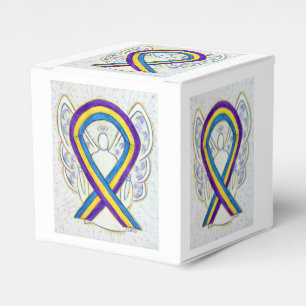 Uppmärksamhet om blåscancer Ribbon Angel Favorbox Presentaskar