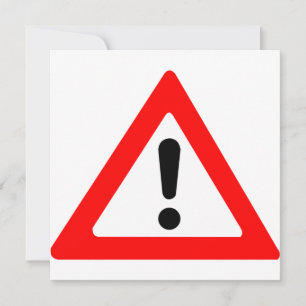 Uppmärksamhet Triangel Symbol Inbjudningar