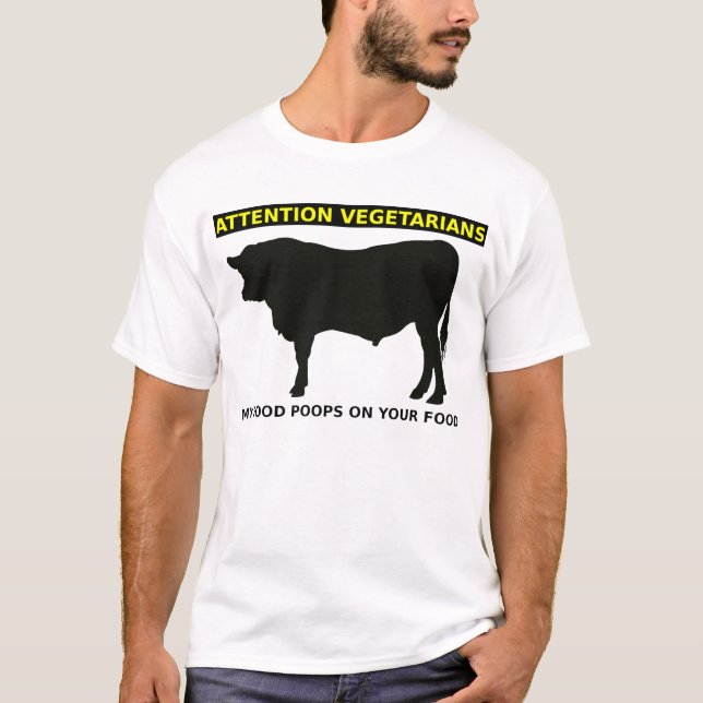 Uppmärksamhet Vegetarianer Rolig Köttälskare Tröja (Framsida)