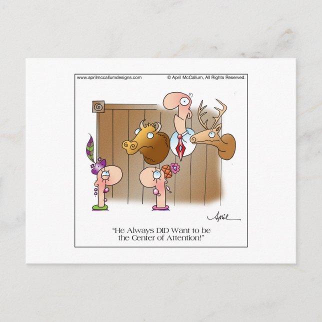 UPPMÄRKSAMHETSCENTRUM Tecknad vykort (Framsida)