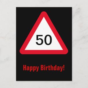 Uppmärksamhetsskylt: 50-årsdag vykort