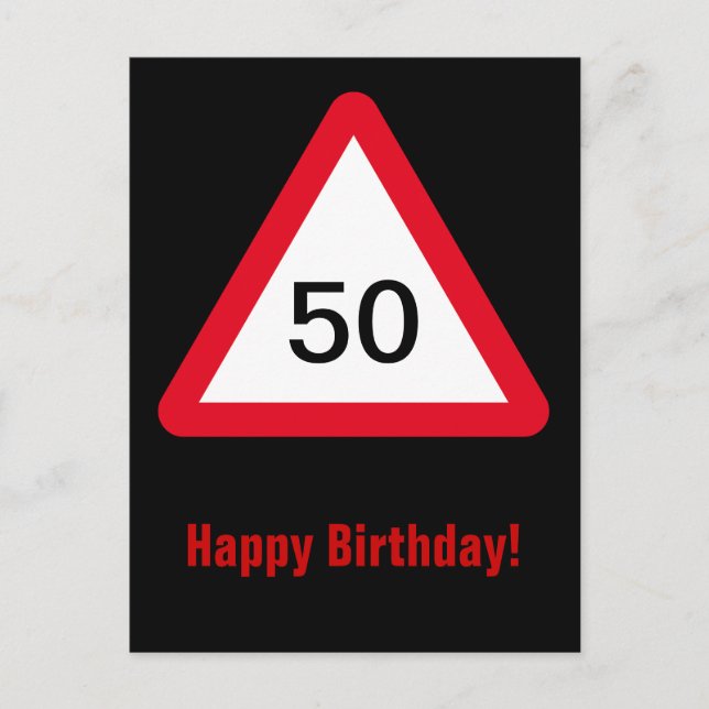 Uppmärksamhetsskylt: 50-årsdag vykort (Framsida)