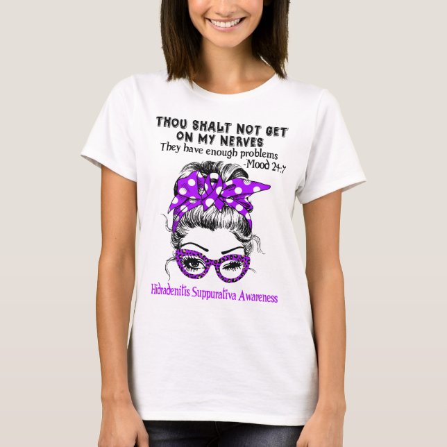 Uppmärksamhetsstöd för Hidradenitis Suppurativa Aw T Shirt (Framsida)