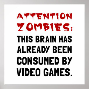 UppmärksamhetZombiesvideospel Poster