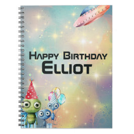 Uppmärksamma intergalaktisk födelsedagsminnesbok anteckningsbok