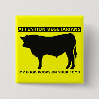 Uppmärksamma vegetarianer Rolig köttälskare knapp
