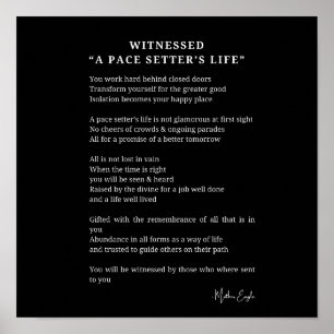 Uppmärksammad dikt poet för att stimulera liv poster