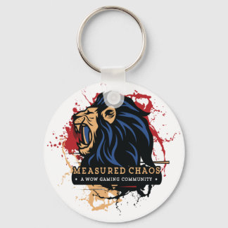 Uppmätt chaos Round Basic Keychain Nyckelring