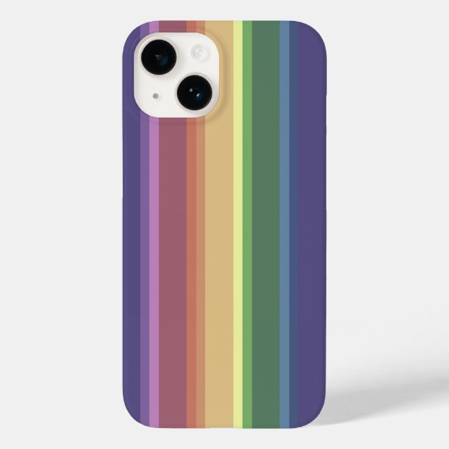 Uppmätt regnbåge rand Fodral-Mate iphone case (Baksida)