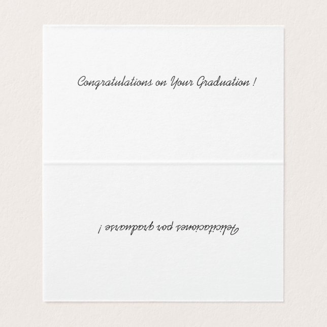 " Uppmätt till Grad School" Kort (Insida ovikt)