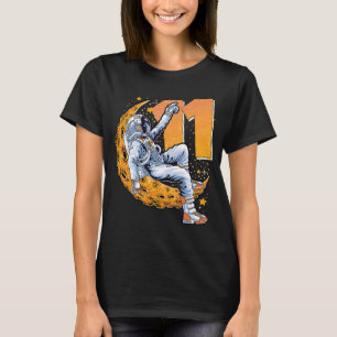 Uppmjukad astronaut 11:a födelsedagspojkflicka 11 t shirt