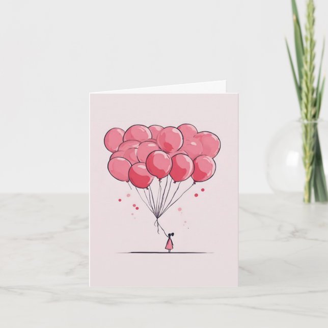 Uppmjukande Bubblor Cute Valentines day-kort Tack Kort (Framsida)