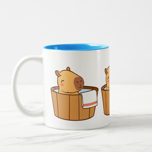 Uppmjukande Capybara Mugg | Chill Vibes Animal Cof (Vänster)