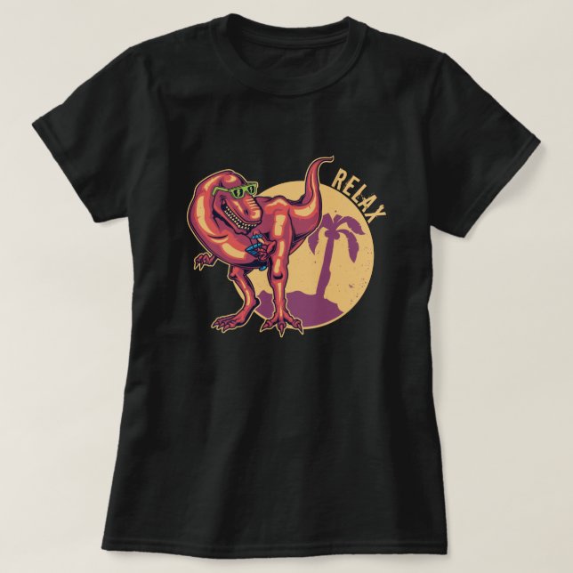 Uppmjukande dosinosaur t shirt (Design framsida)