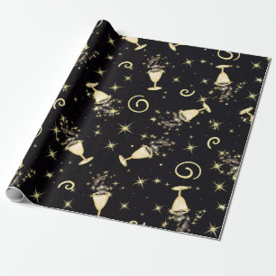 Uppmjukande Firande-förbindelser i Guld & Black Presentpapper
