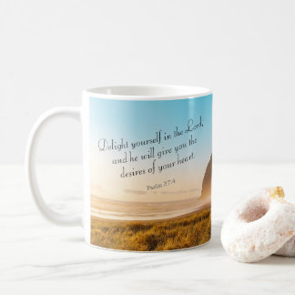 Uppmjukande inspirerande bibel-propp Psalm 37:4 Kaffemugg