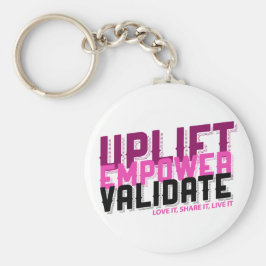 Uppmjukande, kraftfullare, validera - Younique Key Nyckelring