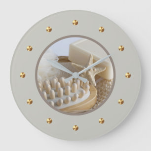 Uppmjukande rumsligt temaväxlingsväggskåp stor klocka