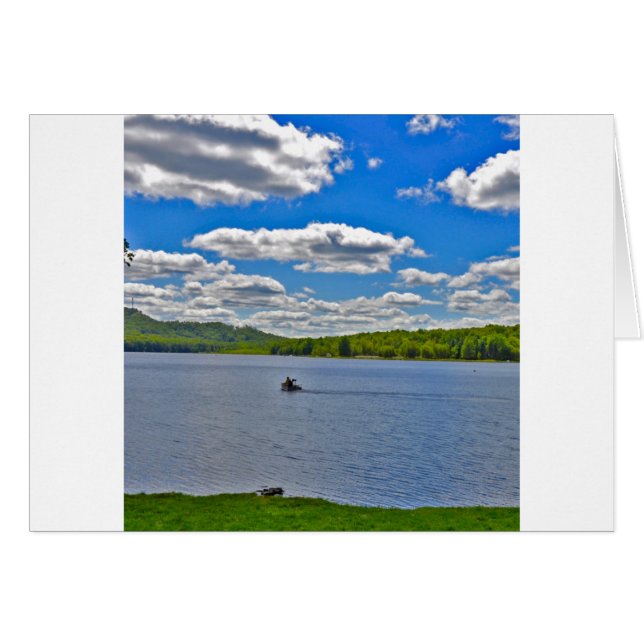 Uppmjukande Sjö Hälsningskort (Framsidan Horizontal)