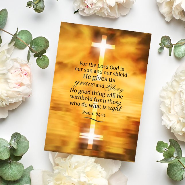 Uppmjukande skriptpsalm 84:11 kort (Skapare uppladdad)