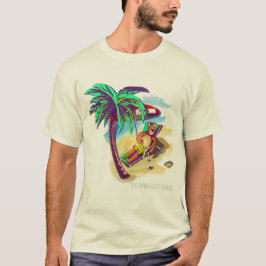 Uppmjukande sommarbjörn på Tropical Beach T Shirt