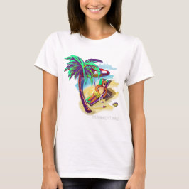 Uppmjukande sommarbjörn på Tropical Beach T Shirt
