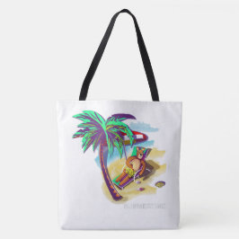 Uppmjukande sommarbjörn på Tropical Beach Tygkasse