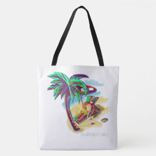 Uppmjukande sommarbjörn på Tropical Beach Tygkasse
