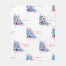 Uppmjukning av cancercitat med blommor fleecefilt