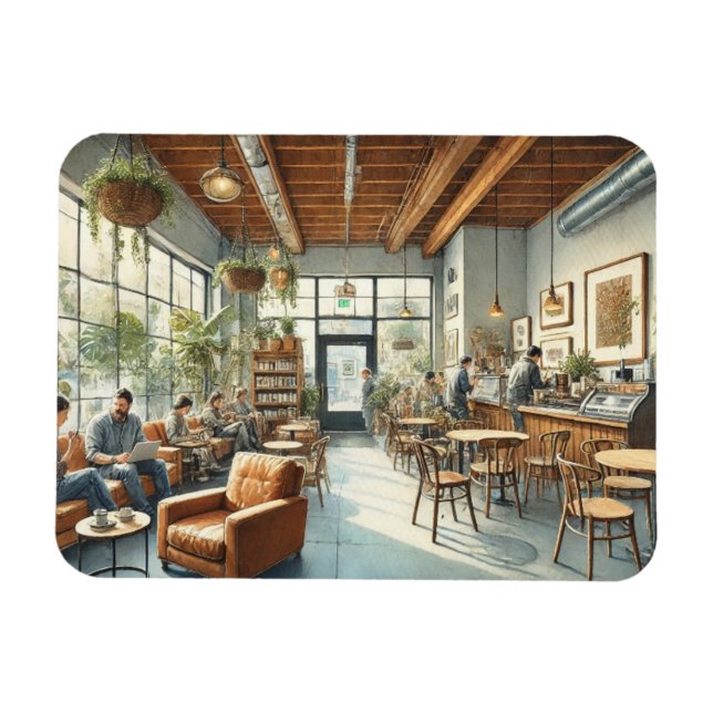 Uppmjukning av kaféet i Portland Oregon Magnet (Horisontell)