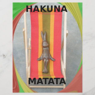 Uppmjukning av kanin Hakuna Matata Vector Artwork