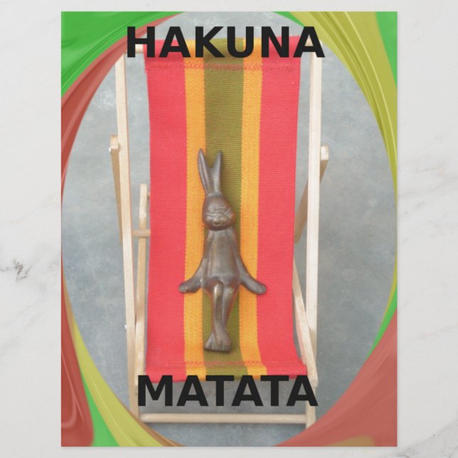 Uppmjukning av kanin Hakuna Matata Vector Artwork (Framsida)