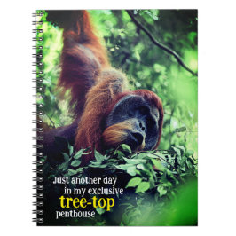 Uppmjukning av Orangutan i träd Anteckningsbok