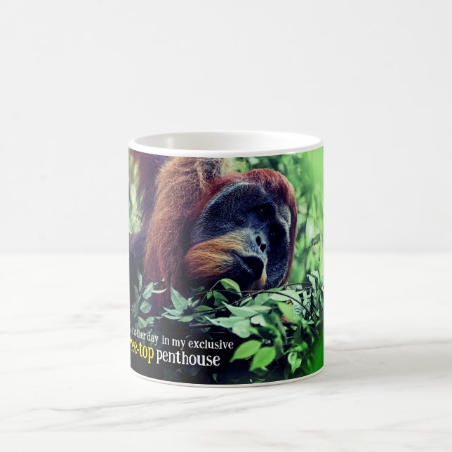 Uppmjukning av Orangutan i träd Kaffemugg (Center)