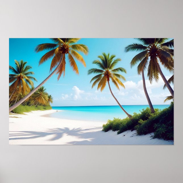 Uppmjukning av strupe (Beach Ligcape Tropical Isla Poster (Framsidan)