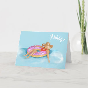 Uppmjukning i bassäng på en sprinklingdonut flyter tack kort