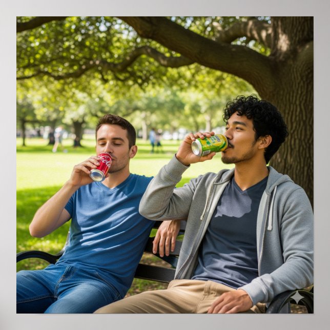 Uppmjukning på en parkbänk poster (Framsidan)