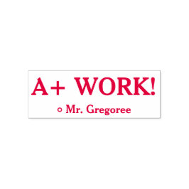 Uppmuntra "A+ ARBETE!" Betygsättande gummistämpel Självfärgande Stämpel