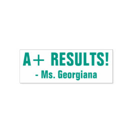 Uppmuntra "A+ RESULTS!" + Anpassningsbar Educator  Självfärgande Stämpel
